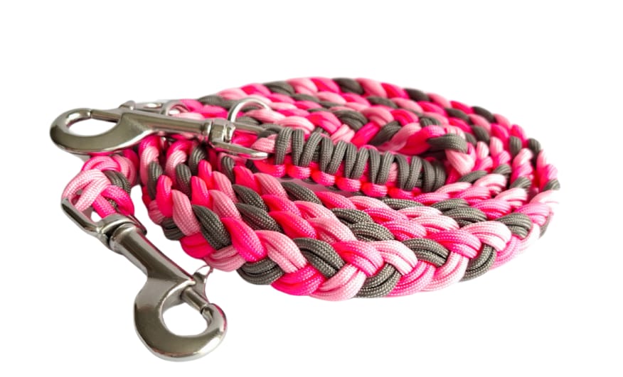 Paracordleine PINKI / flach geflochten