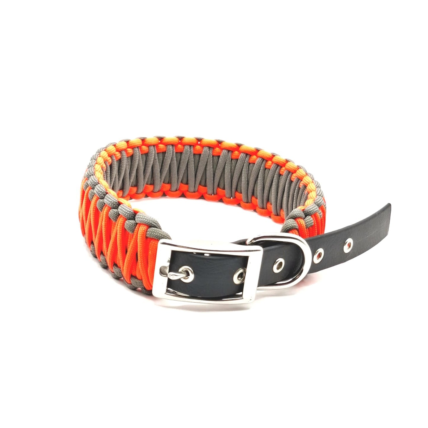 Halsband Extra Breit Neon Orange / Messeware / ab Halsumfang 36cm - 61cm