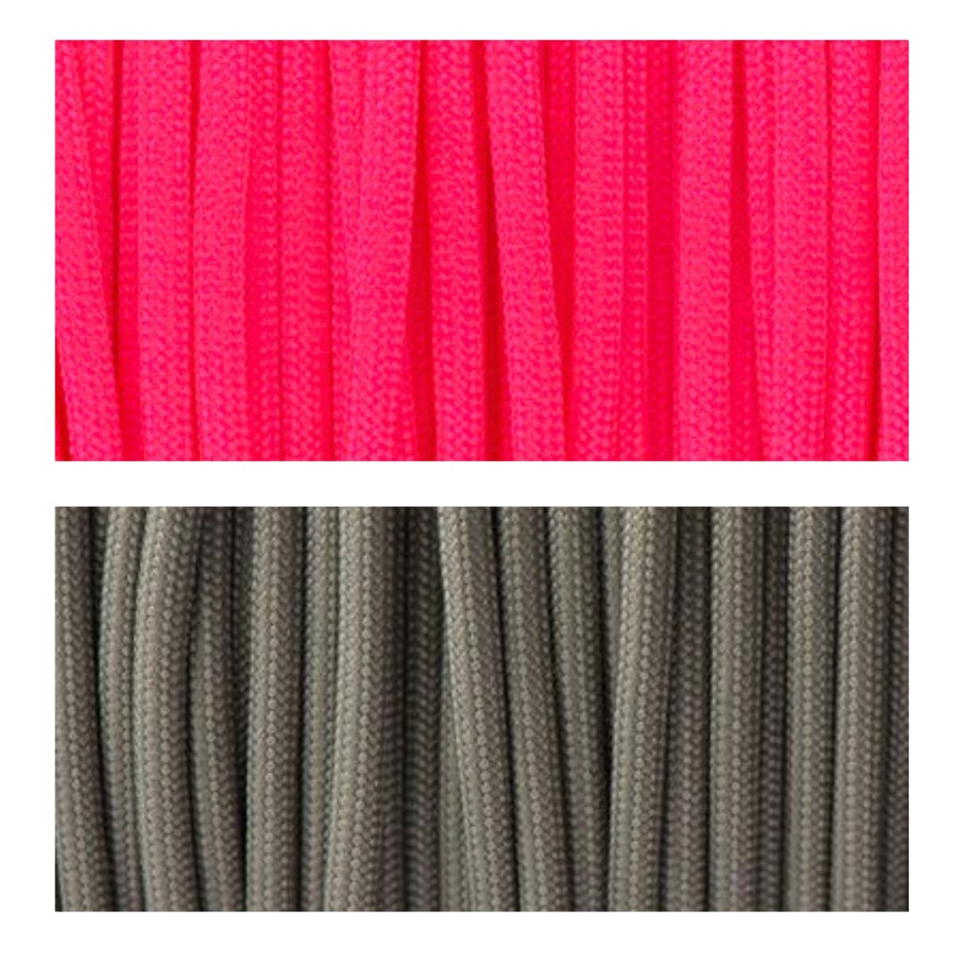 Paracordleine / Messeware / Neon Pink und Grau