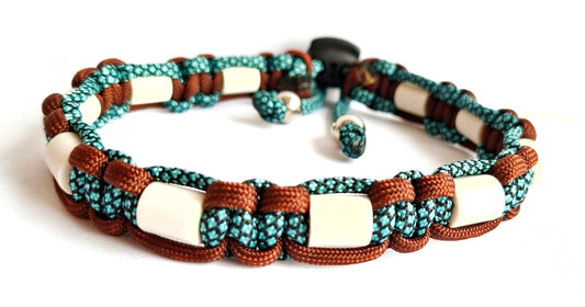 EM Keramik Schmuckband / Türkis Diamond & Braun