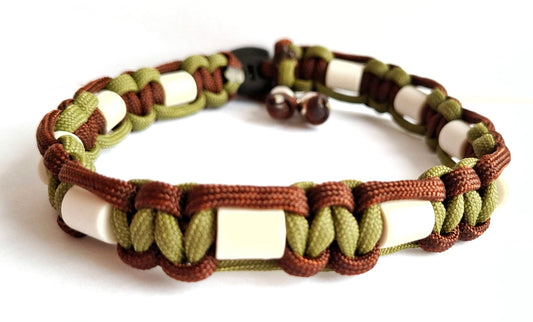EM Keramik Schmuckband / Olive & Braun
