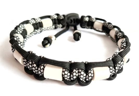 EM Keramik Schmuckband / Schwarz & Silver Diamond