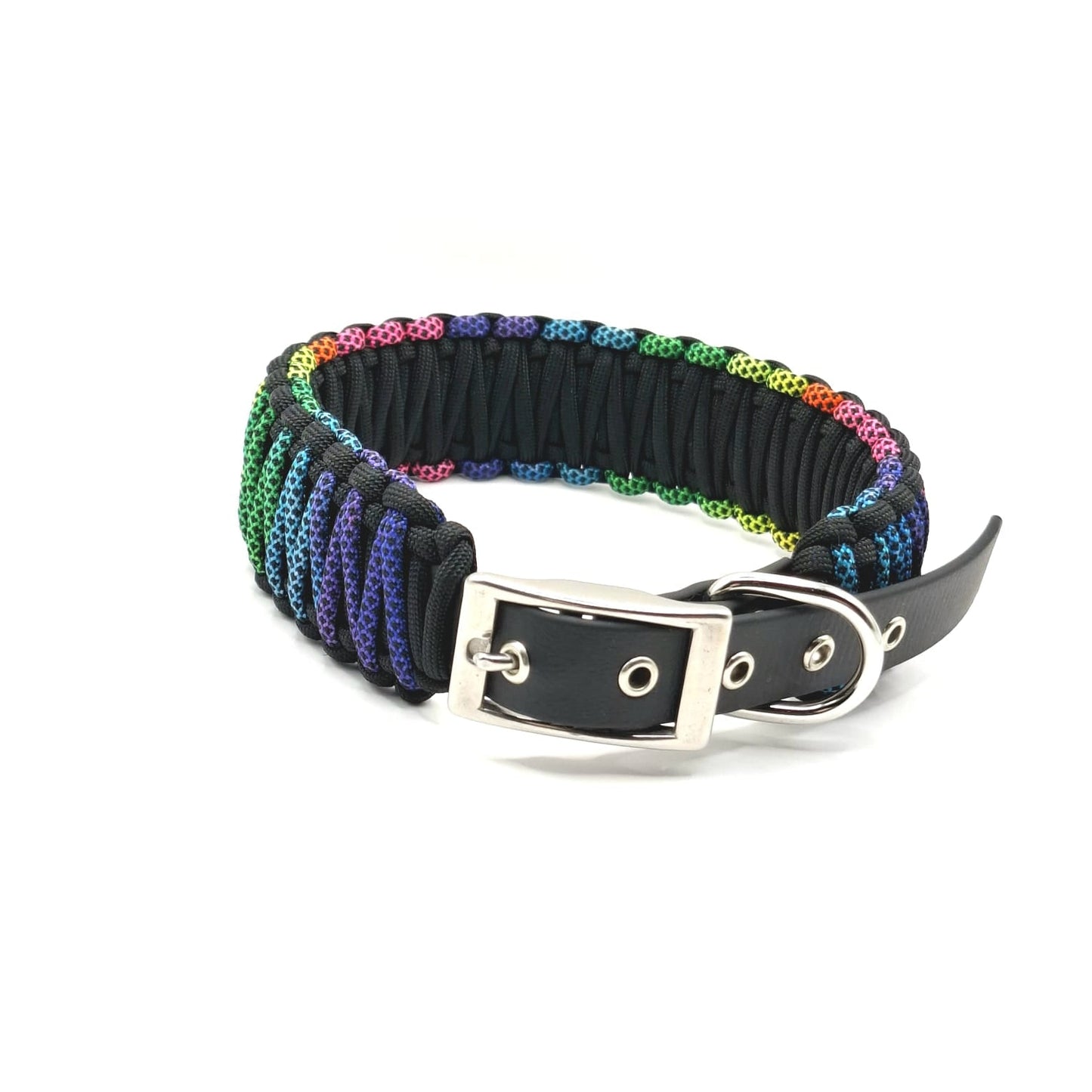 Halsband Extra Breit Rainbow / Messeware / ab Halsumfang 36cm - 61cm