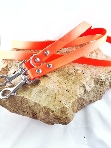 Biothaneleine / Messeware / Orange / mittlerer Karabinerhaken